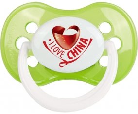 I Love China Tétine Anatomique Vert classique