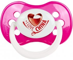 I Love China Tétine Anatomique Rose foncé classique