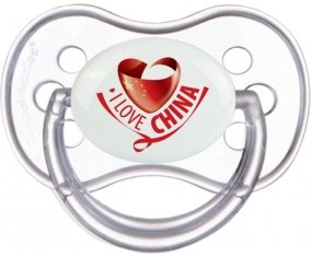 I Love China Tétine Anatomique Transparente classique