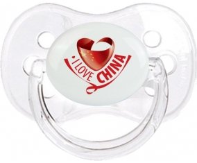 I Love China Sucette Cerise Transparent classique