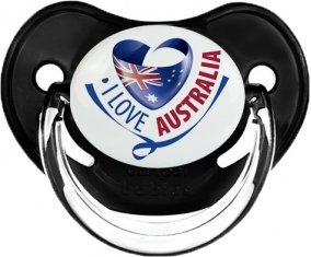 I Love Australia Sucette Physiologique Noir classique