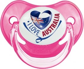 I Love Australia Sucette Physiologique Rose classique