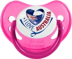 I Love Australia Sucette Physiologique Rose phosphorescente