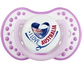 I Love Australia Sucette LOVI Dynamic Blanc-mauve classique