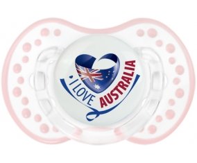I Love Australia Sucette LOVI Dynamic Retro-blanc-rose-tendre classique