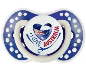 I Love Australia Sucette LOVI Dynamic Bleu-marine phosphorescente