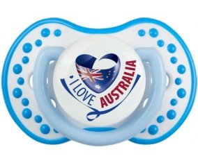 I Love Australia Sucette LOVI Dynamic Blanc-bleu phosphorescente