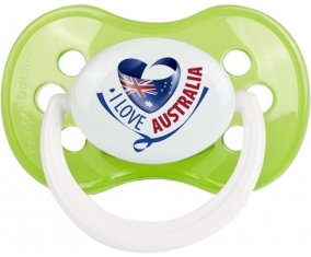 I Love Australia Sucette Anatomique Vert classique