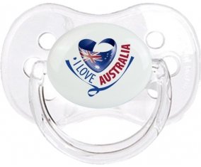 I Love Australia Tétine Cerise Transparent classique