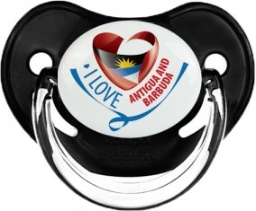 I Love Antigua and Barbuda Tétine Physiologique Noir classique