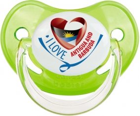 I Love Antigua and Barbuda Tétine Physiologique Vert classique