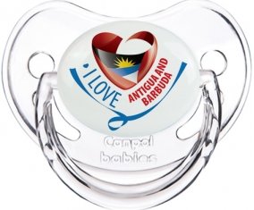 I Love Antigua and Barbuda Tétine Physiologique Transparent classique