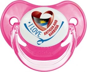 I Love Antigua and Barbuda Tétine Physiologique Rose classique