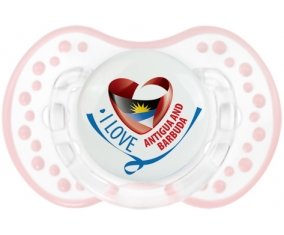 I Love Antigua and Barbuda Sucete LOVI Dynamic Retro-blanc-rose-tendre classique