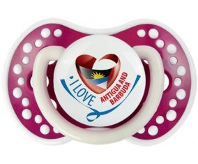 I Love Antigua and Barbuda Sucete LOVI Dynamic Fuchsia phosphorescente
