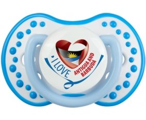 I Love Antigua and Barbuda Sucete LOVI Dynamic Blanc-bleu phosphorescente