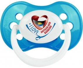 I Love Antigua and Barbuda Sucete Anatomique Cyan classique