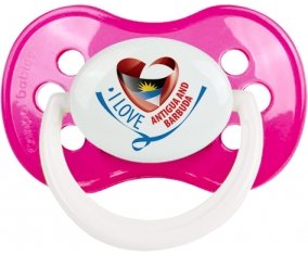 I Love Antigua and Barbuda Sucete Anatomique Rose foncé classique