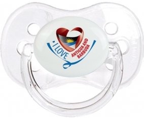I Love Antigua and Barbuda Sucete Cerise Transparent classique