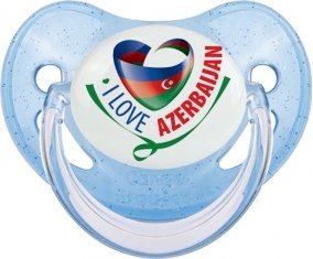 I Love Azerbaijan Sucete Physiologique Bleue à paillette