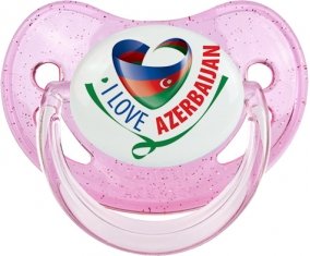 I Love Azerbaijan Sucete Physiologique Rose à paillette