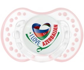 I Love Azerbaijan Tétine LOVI Dynamic Retro-blanc-rose-tendre classique