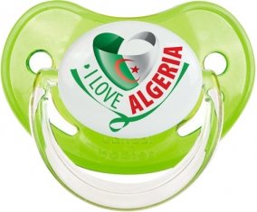 I Love Algeria Sucette Physiologique Vert classique