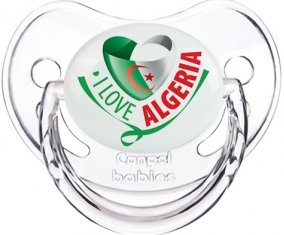 I Love Algeria Sucette Physiologique Transparent classique