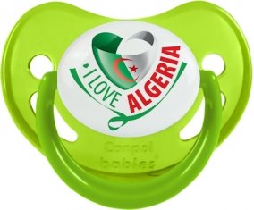 I Love Algeria Sucette Physiologique Vert phosphorescente