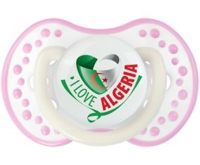I Love Algeria Sucette LOVI Dynamic Blanc-rose phosphorescente