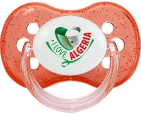 I Love Algeria Sucette Cerise Rouge à paillette