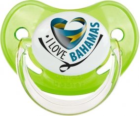 I Love Bahamas Sucette Physiologique Vert classique