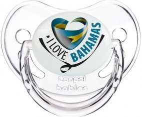 I Love Bahamas Sucette Physiologique Transparent classique