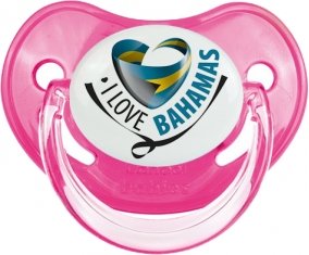 I Love Bahamas Sucette Physiologique Rose classique