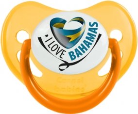 I Love Bahamas Sucette Physiologique Jaune phosphorescente