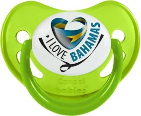 I Love Bahamas Sucette Physiologique Vert phosphorescente