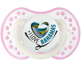 I Love Bahamas Sucette LOVI Dynamic Blanc-rose phosphorescente
