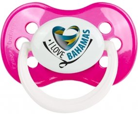 I Love Bahamas Sucette Anatomique Rose foncé classique