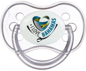 I Love Bahamas Sucette Anatomique Transparente classique