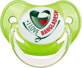 I Love Bangladesh Tétine Physiologique Vert classique