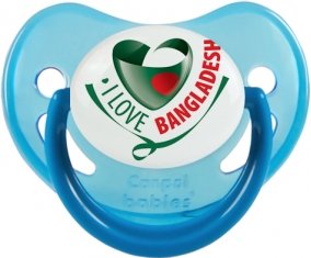I Love Bangladesh Tétine Physiologique Bleue phosphorescente