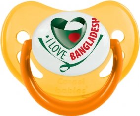 I Love Bangladesh Tétine Physiologique Jaune phosphorescente
