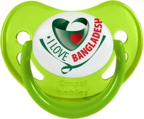 I Love Bangladesh Tétine Physiologique Vert phosphorescente