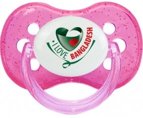 I Love Bangladesh Sucete Cerise Rose à paillette