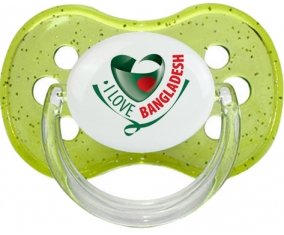 I Love Bangladesh Sucete Cerise Vert à paillette
