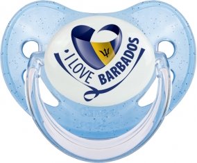 I Love Barbados Sucete Physiologique Bleue à paillette