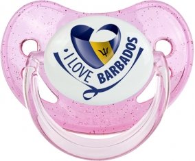 I Love Barbados Sucete Physiologique Rose à paillette