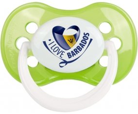 I Love Barbados Sucette Anatomique Vert classique