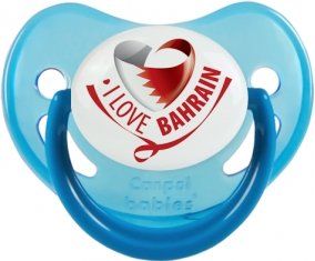 I Love Bahrain Sucette Physiologique Bleue phosphorescente