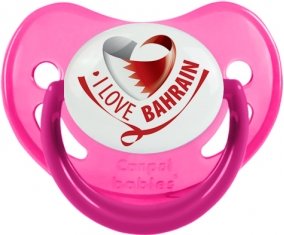I Love Bahrain Sucette Physiologique Rose phosphorescente